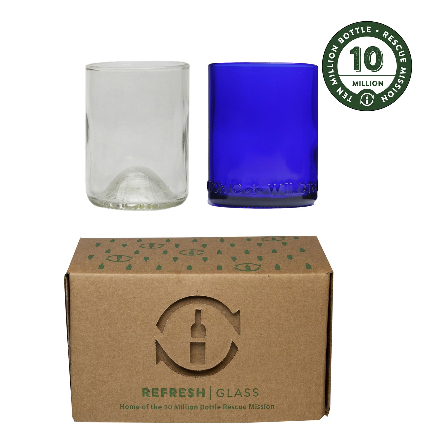 Dad custom engraved 2 pack of 12oz Set of 2 Mixed Color Glasses