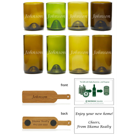 8-Glass Gift Set - Name-Refresh Glass