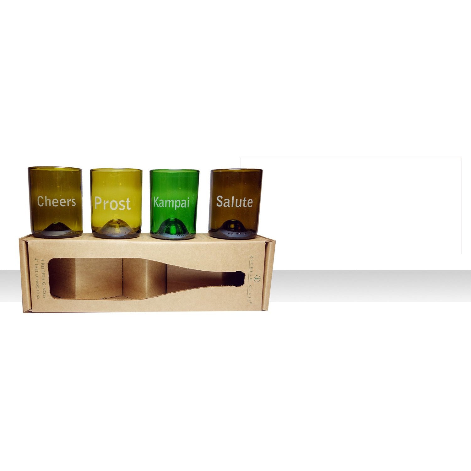 12oz set of 4 Glasses-Refresh Glass