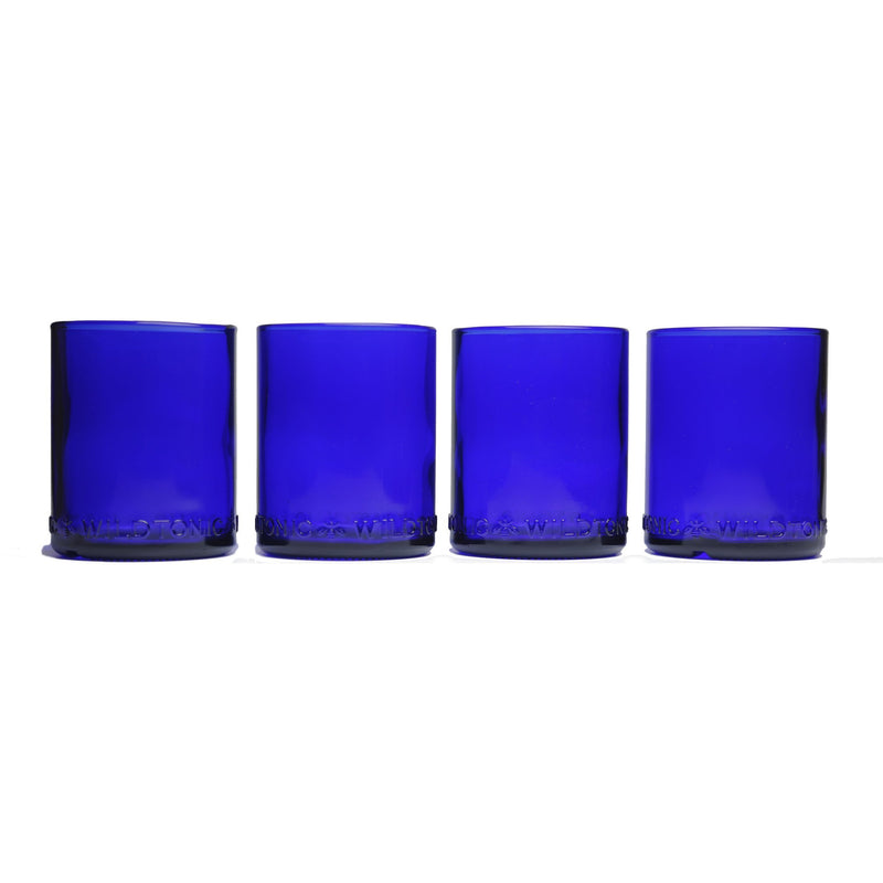 12oz Set of 4 Cobalt Glasses
