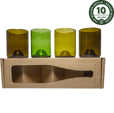 COMPLETEDWORKS Set of four recycled-glass wine glasses