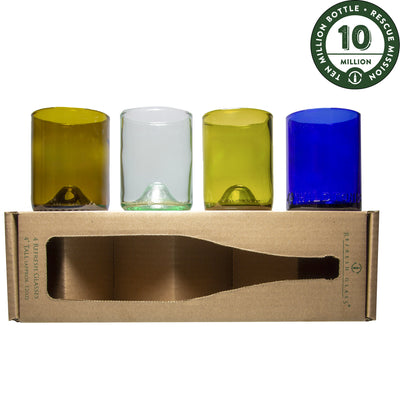 Last Name : 12oz Set of 4 Mixed Color Glasses