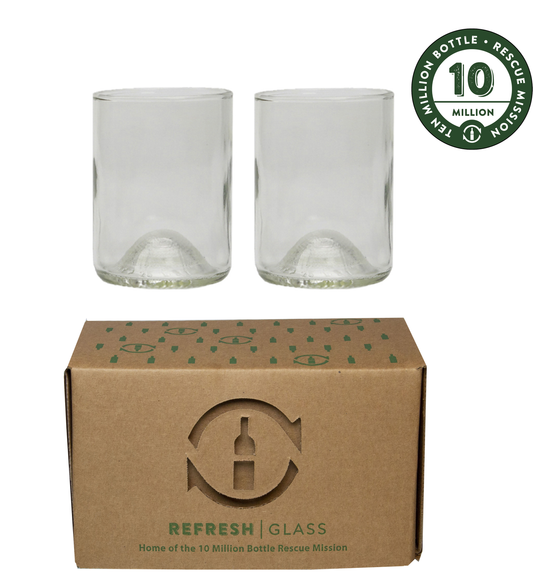 12oz Set of 2 Clear Glasses