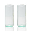 2 pack of 20 oz Clear Glasses: 7" tall : Name