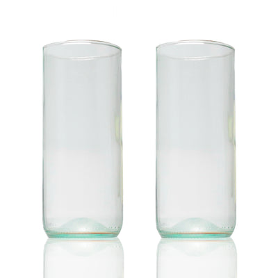 2 pack of 20 oz Clear Glasses: 7" tall : Name