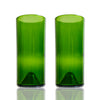 2 pack of 20 oz Green Glasses: 7" tall