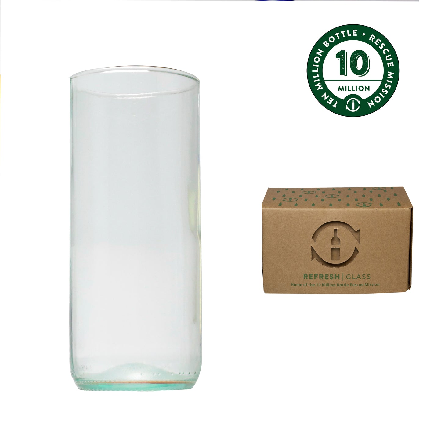 Single 20 oz Clear Glass: 7" tall