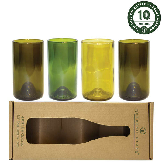 16oz set of 4 Mixed Color Glasses