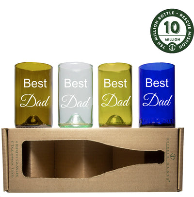 Dad :: 16oz set of 4 Mixed Color Glasses