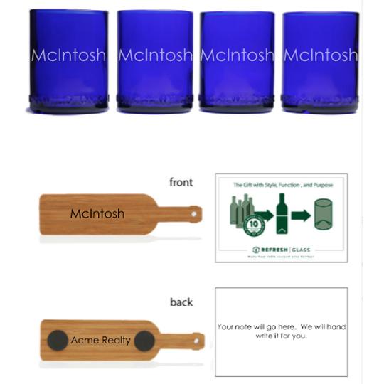 4-Glass Gift Set - Cobalt-Refresh Glass