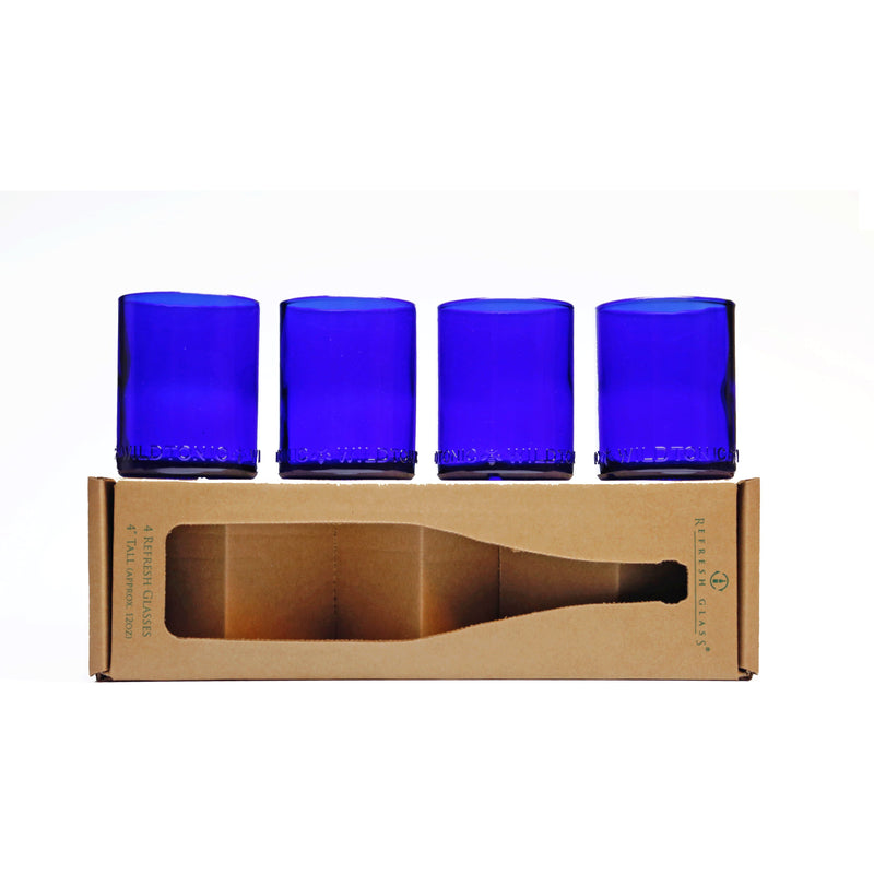 4-Glass Gift Set - Cobalt-Refresh Glass