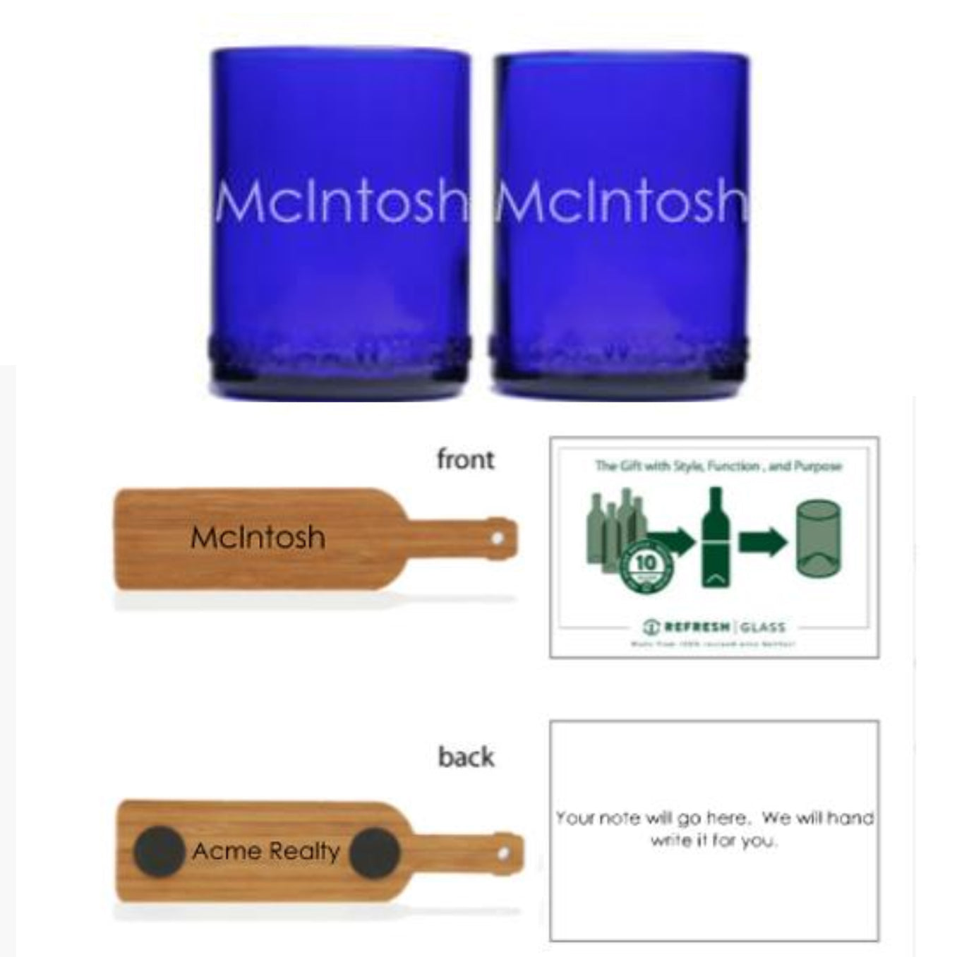 2-Glass Gift Set - Cobalt-Refresh Glass